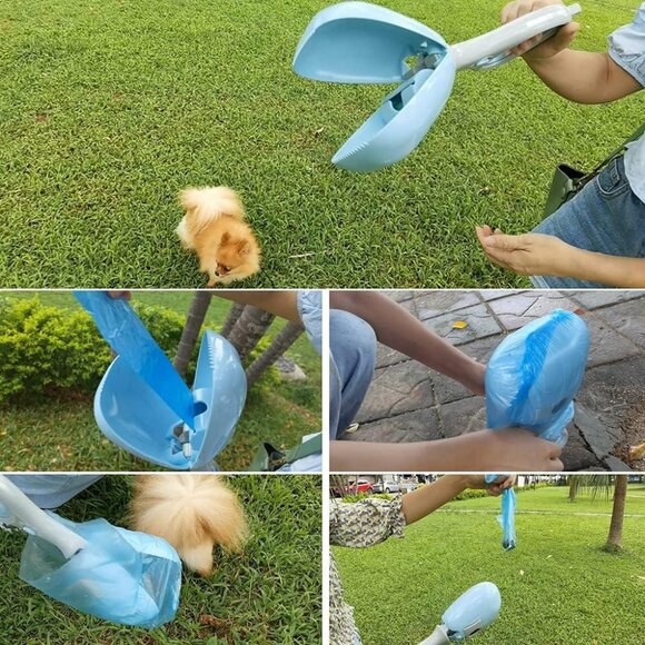 Portable Long Handle Dog Pooper Scooper without Smell for Walks,Sturdy 1 Set - Picture 4 of 12